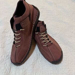 Salkin Men's Brown Leather Barefoot Sneakers Size 46